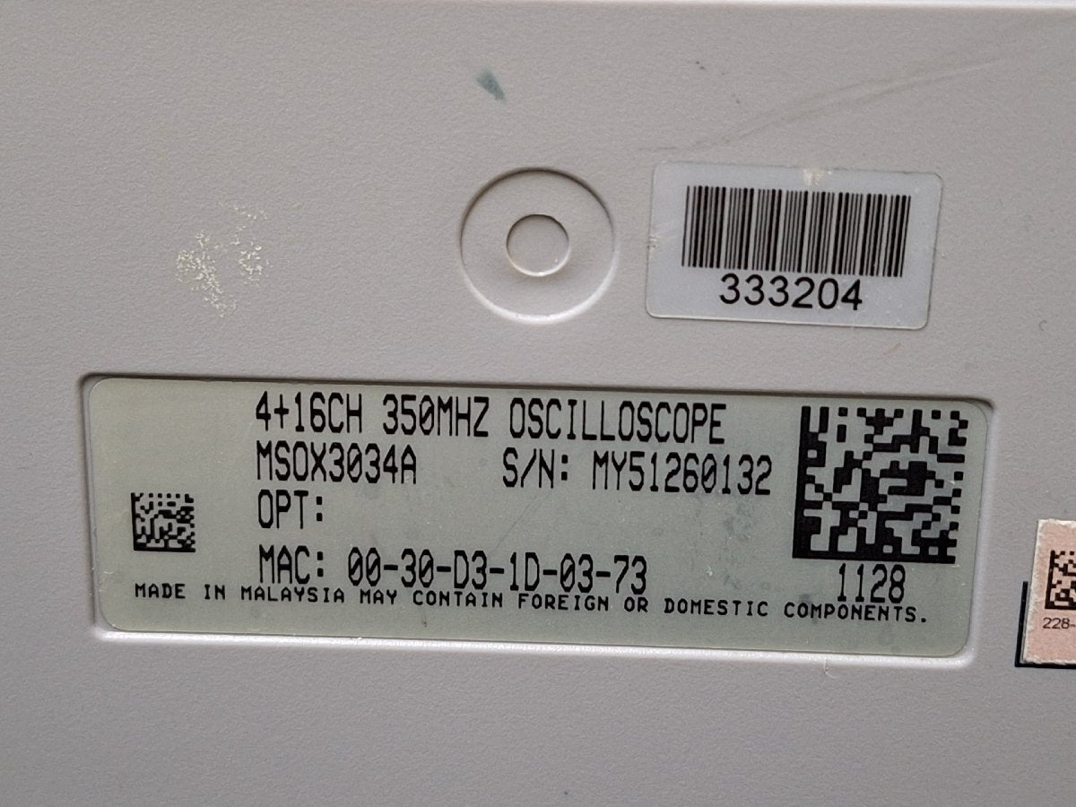 Agilent MSOX3034A Digital Oscilloscope 350MHz 4+16ch [m1181212028]