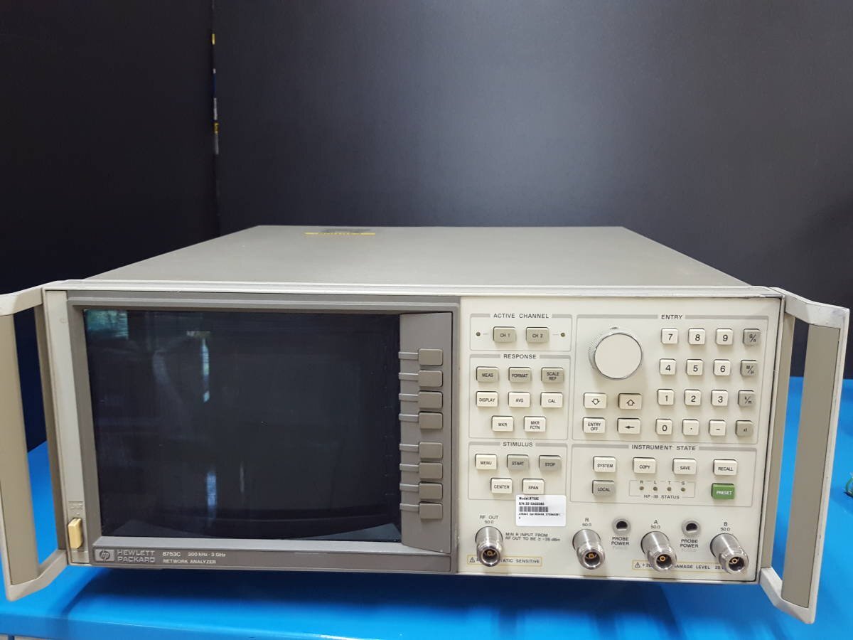 HP 8753C Network Analyzer 3GHz with 85046A S-Parameter Test Set (as-is) [m1182000499]