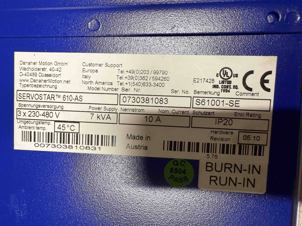 Kollmorgen Servostar TM 610-AS Servo Drive [o1182852629]