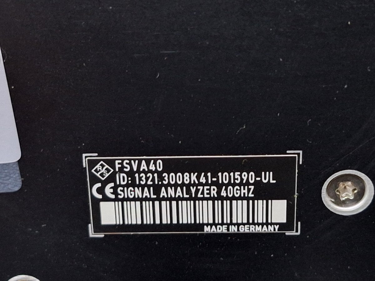 R&S FSVA40 40GHz Signal Spectrum Analyzer Opt B4 B11 B21 B24 B25 B29 B160 K144 [d1184174048]