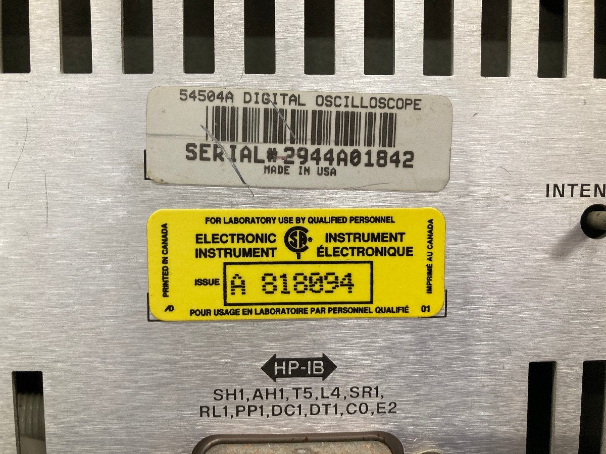 HP 54504A Digitizing Oscilloscope 400MHz 200MSa/s [k1184658893]