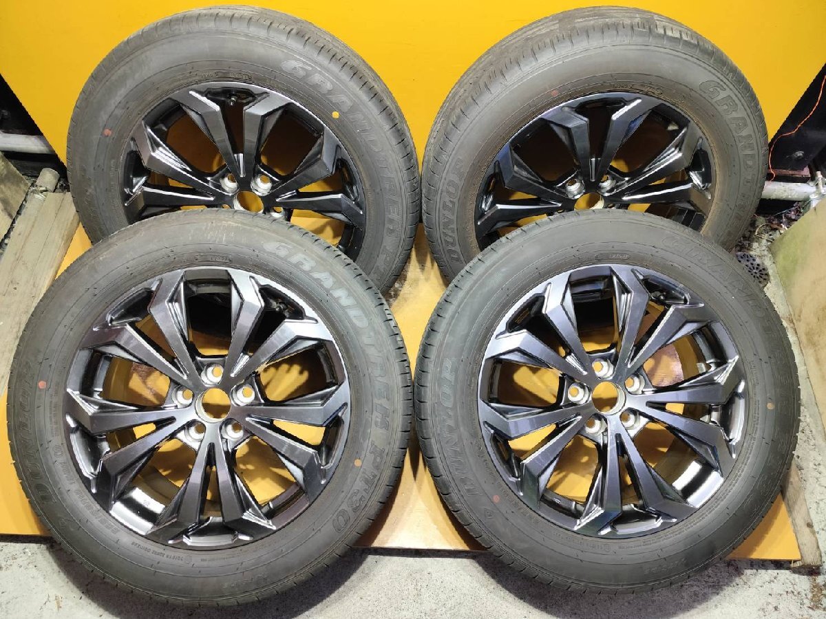 [Free Shipping] 225/60R18 100H DUNLOP GRANDTREK PT30 with Wheels Genuine Toyota RAV4 [Set of 4] ★8972 [o1186348542]
