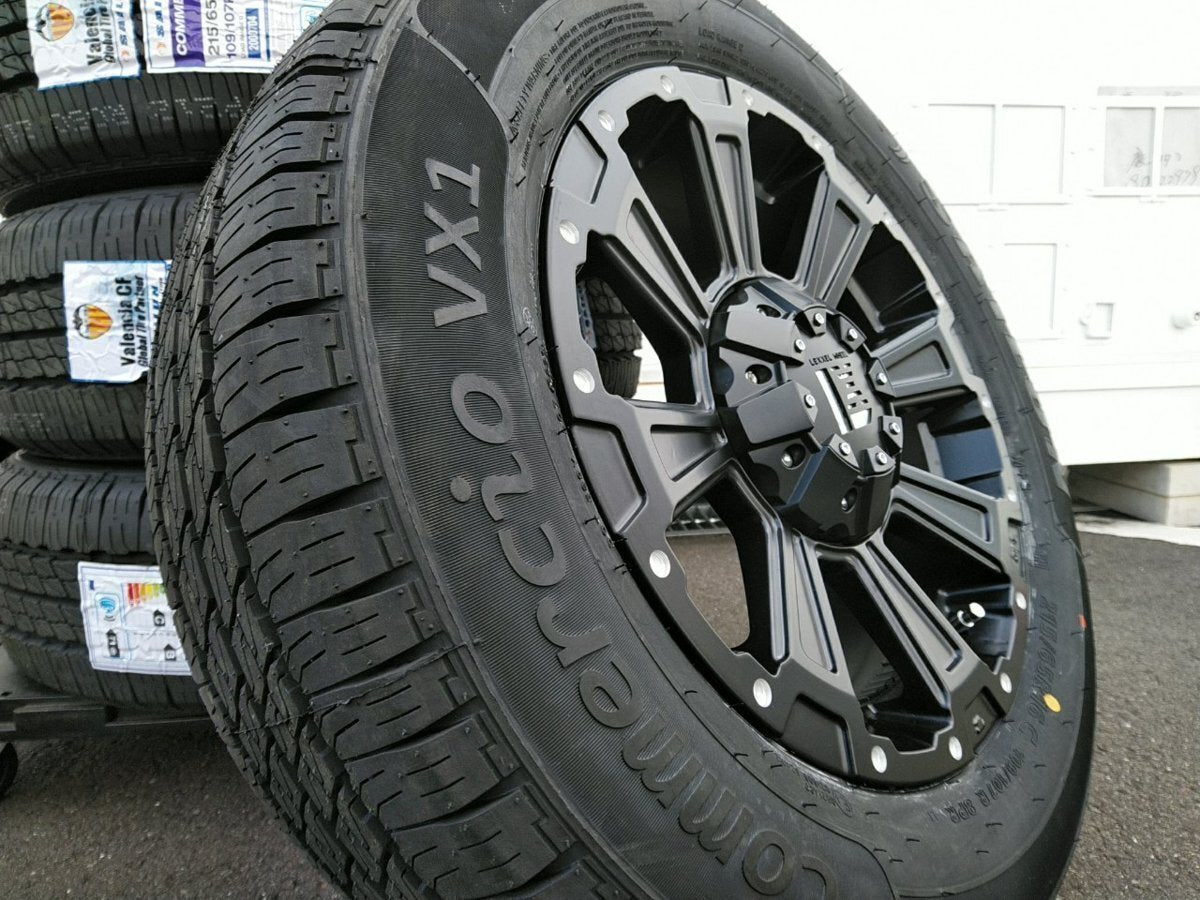 200 Series Hiace Vehicle Inspection Compatible Tire Wheel Set 16 Inch DeathRock Summer Tire SAILUN COMMERCIO PRO 215/65R16 [e1186601312]