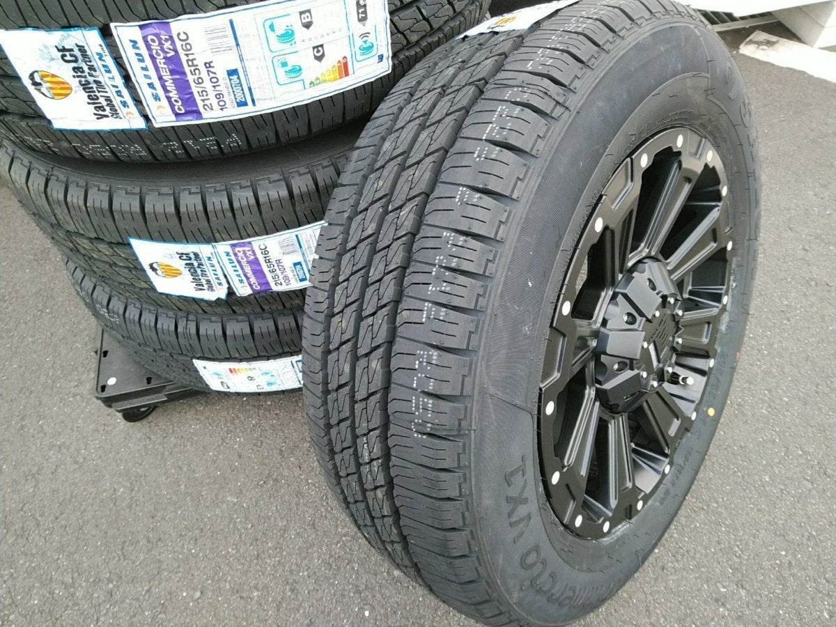 Hiace 200 series tire wheel set 215/65R16 vehicle inspection compatible SAILUN COMMERCIO PRO 16 inch DeathRock [p1186693685]