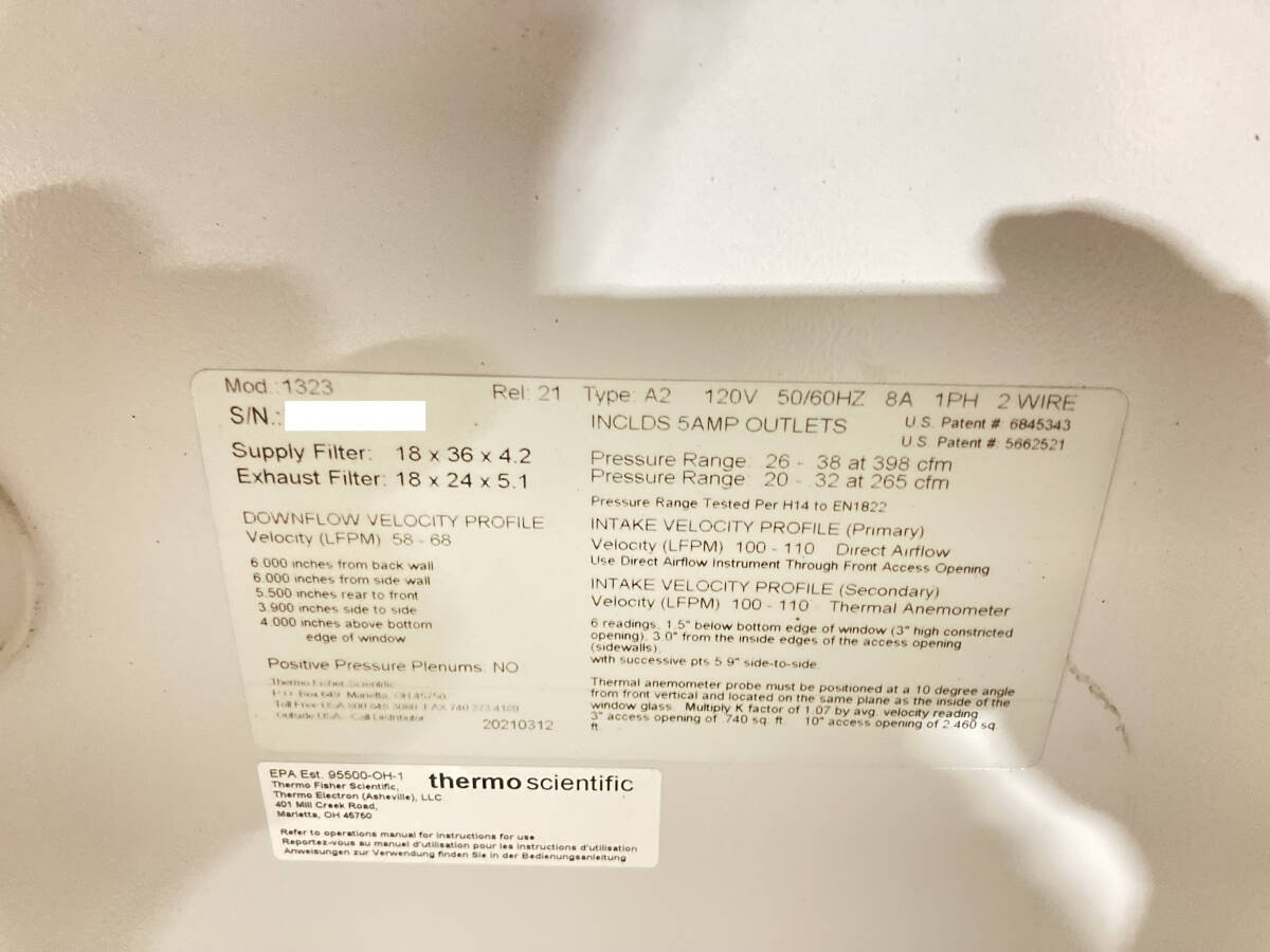 Thermo Scientific 1300 SERIES A2 1323 Safety Cabinet [u1186771413]