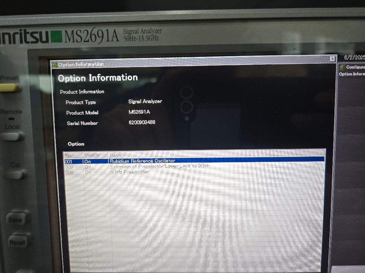 Anritsu MS2691A Signal Analyzer 50Hz-13.5GHz Opt. 001 003 008 [1187561404]