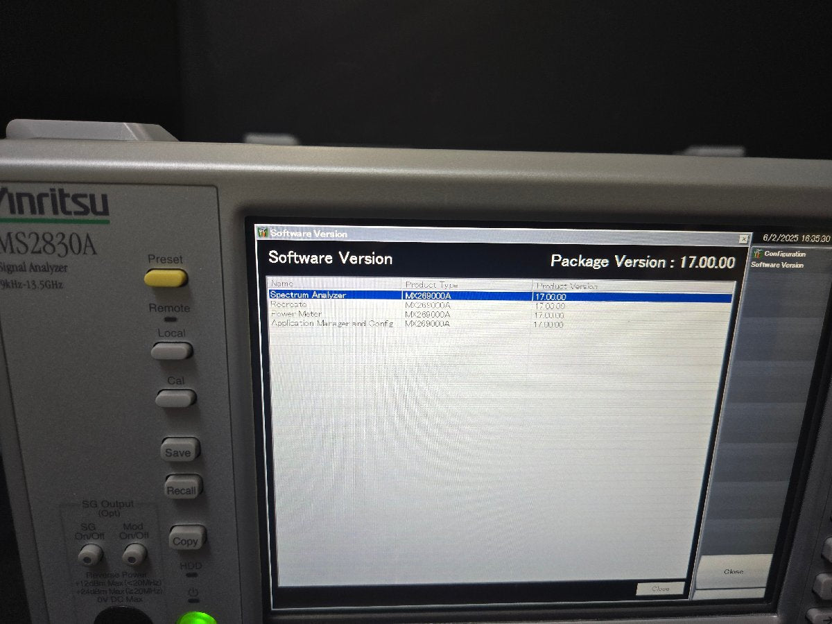 Anritsu MS2830A Signal Analyzer 9kHz~13.5GHz Opt. 043 [k1187569319]