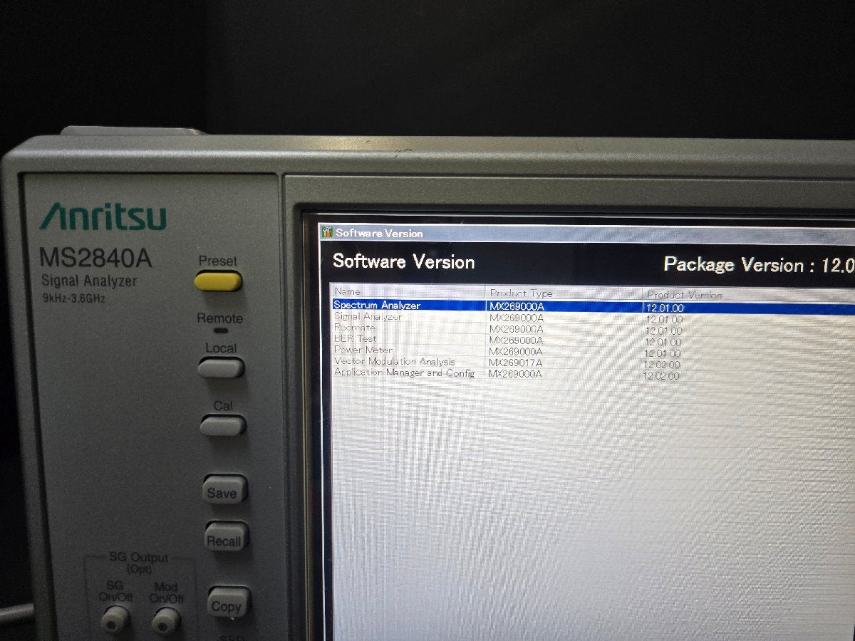 Anritsu MS2840A Signal Analyzer 9kHz~3.6GHz Opt. 005 040 006 002 026 [q1187587906]