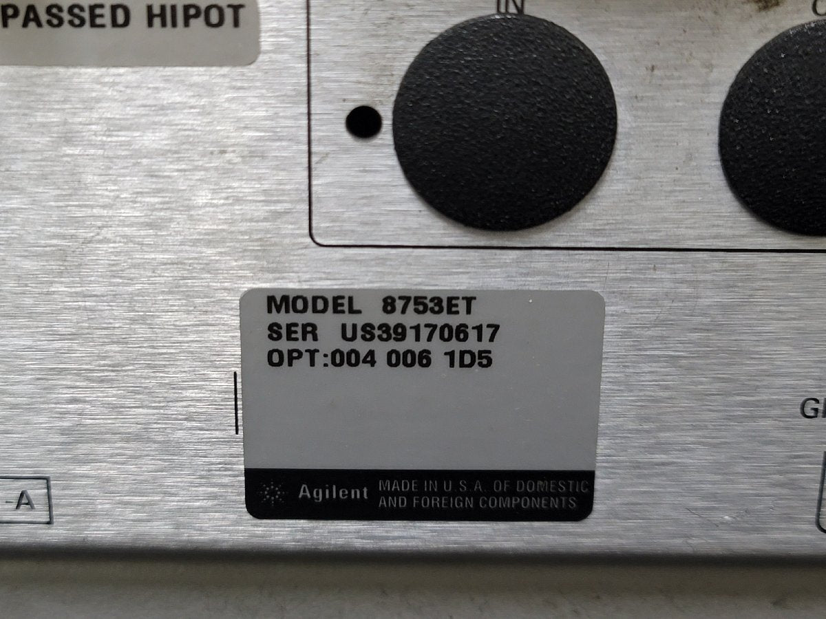 Agilent 8753ET Transmission/Reflection Vector Network Analyzer 300kHz-6GHz [m1188381190]