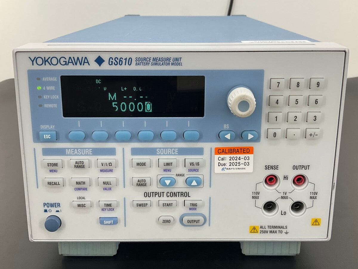 Yokogawa Electric GS610 7655-01 Source Measure Unit [f1188968332]