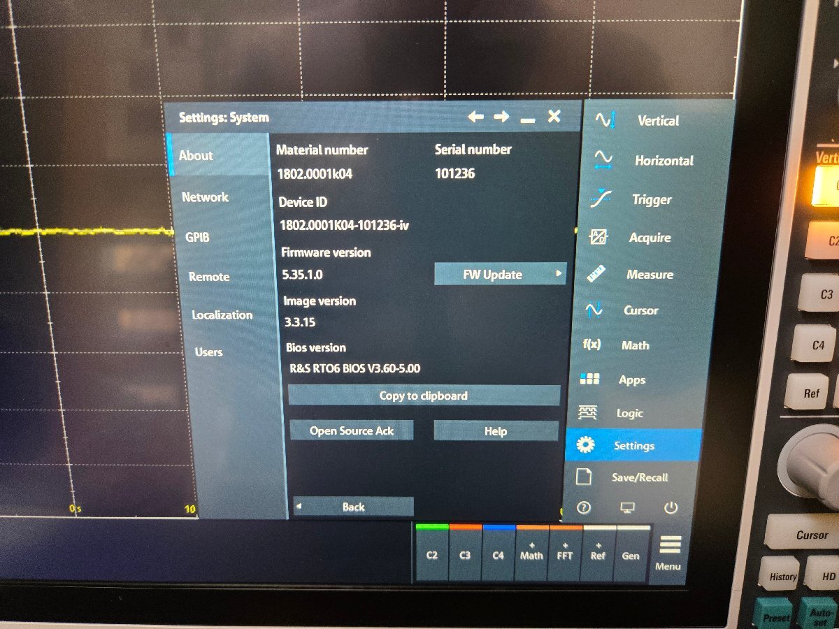 R&S RTO64 Digital Oscilloscope 4ch 4GHz 20GSa/s Opt B94 B1E B6 [e1190429573]