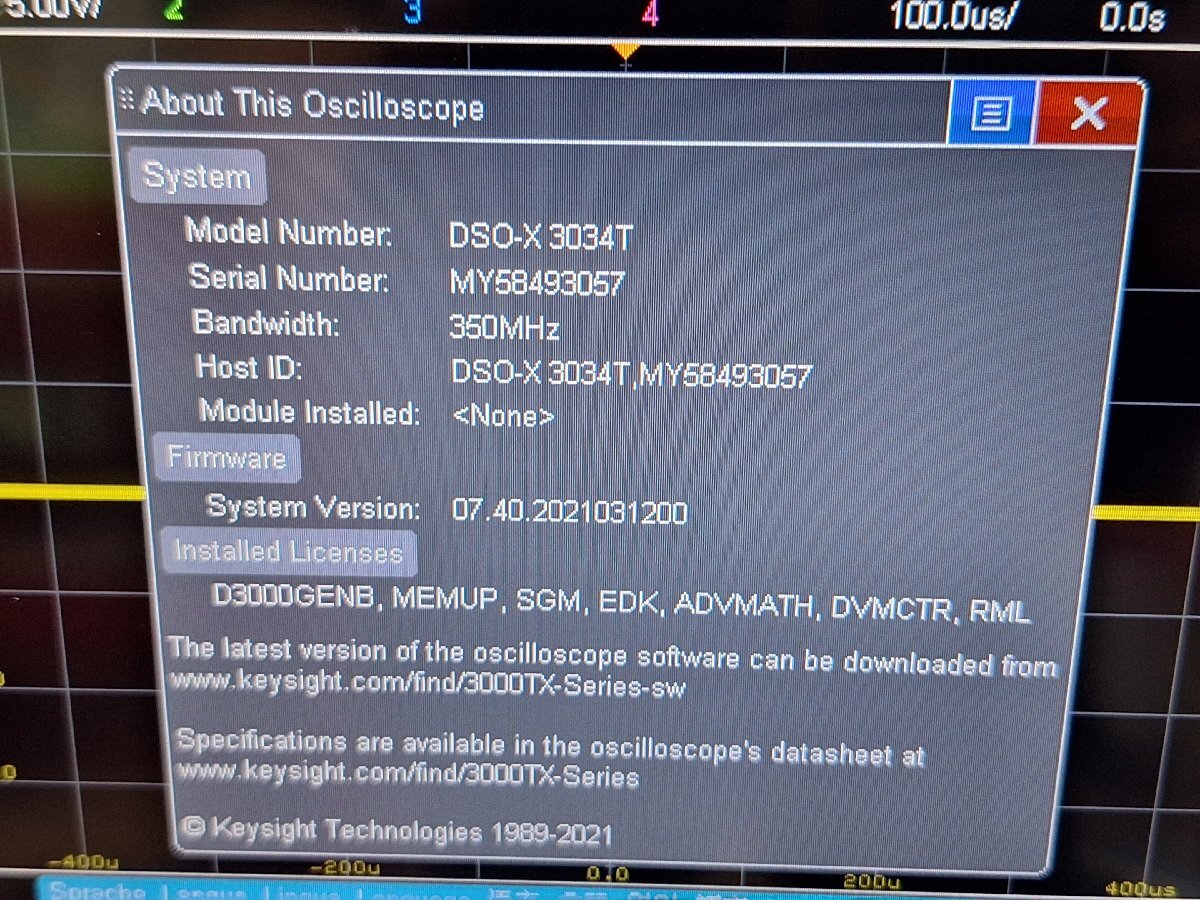 Keysight DSOX3034T Digital Oscilloscope 350MHz 4ch [b1191369259]