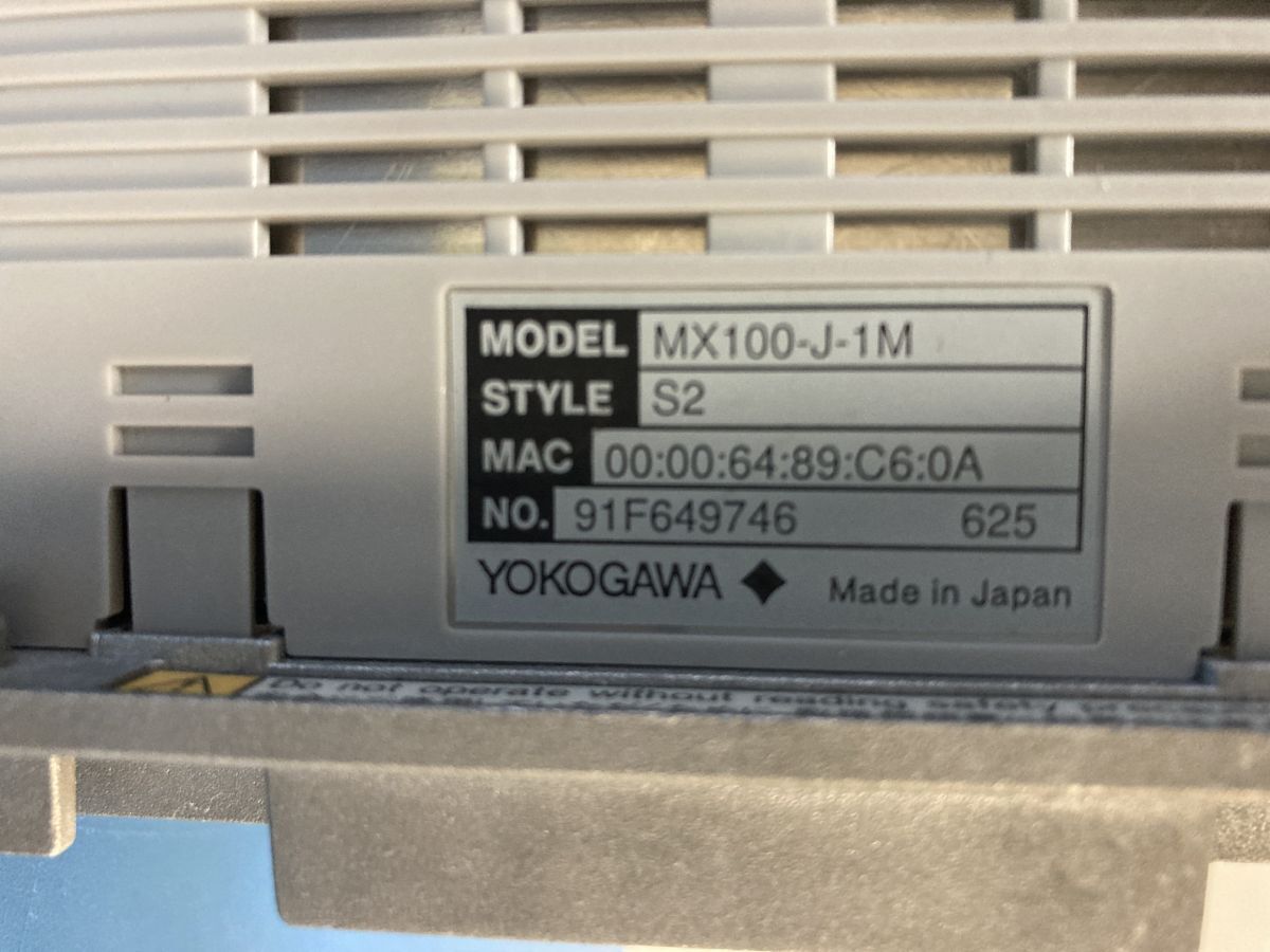 Yokogawa MX100-J-1M Data Acquisition Unit [k1191660470]