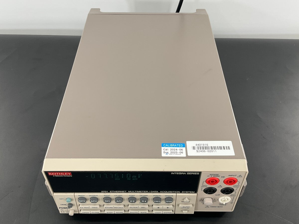 Keithley Type 2701 Data Logging System with Calibration Test Report [q1192707525]