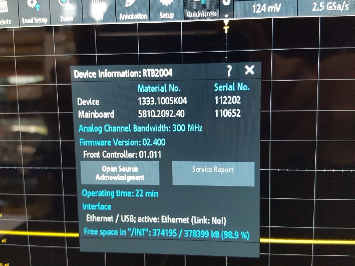 NBC R&S RTB2004 Digital Oscilloscope 4ch 300MHz Opt B243 [t1192845059]