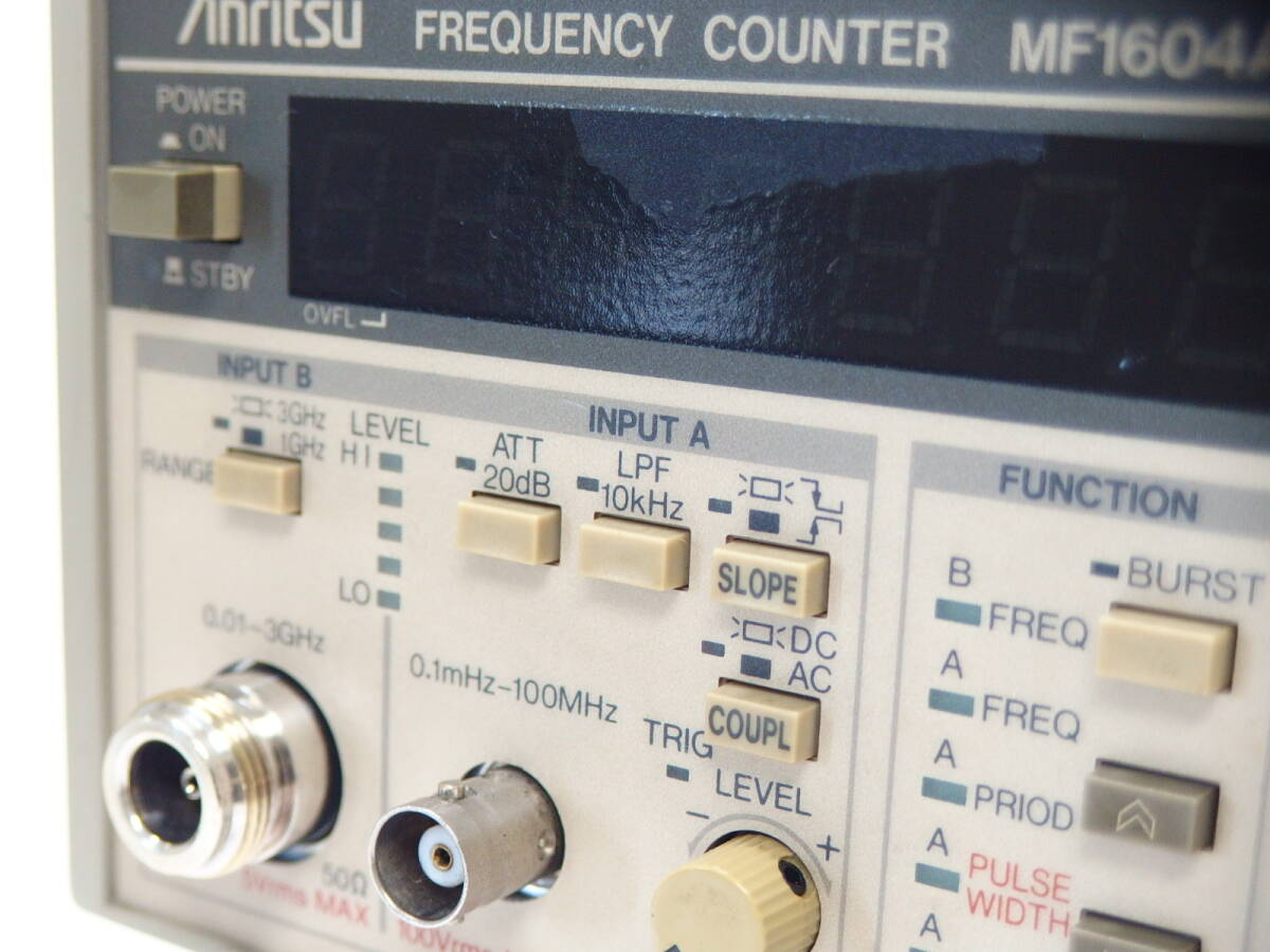 Anritsu MF1604A Frequency Counter 0.1mHz-3GHz with Option 03 and 2 New BNC Cables [w1193132076]