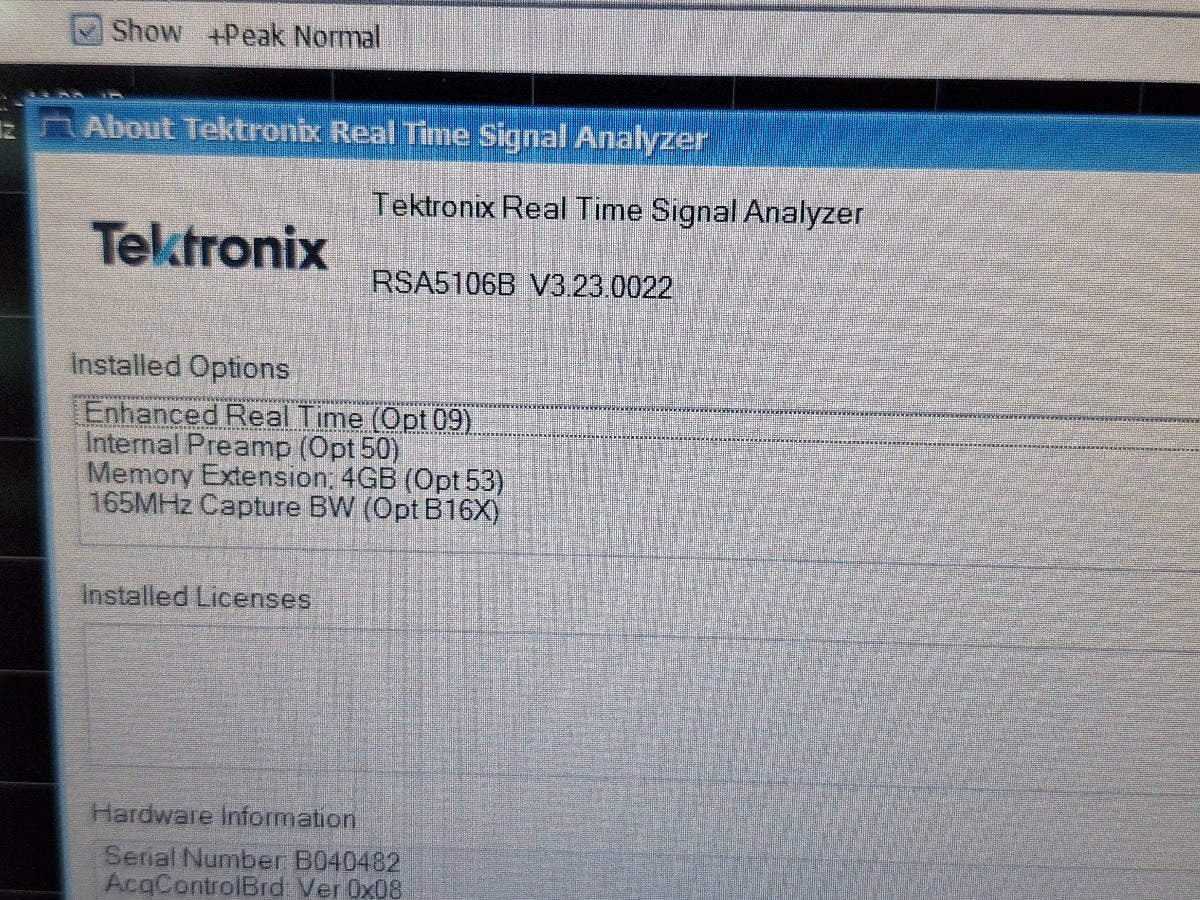 Tektronix RSA5106B Real-time Signal Analyzer 1Hz-6.2GHz [b1193571112]