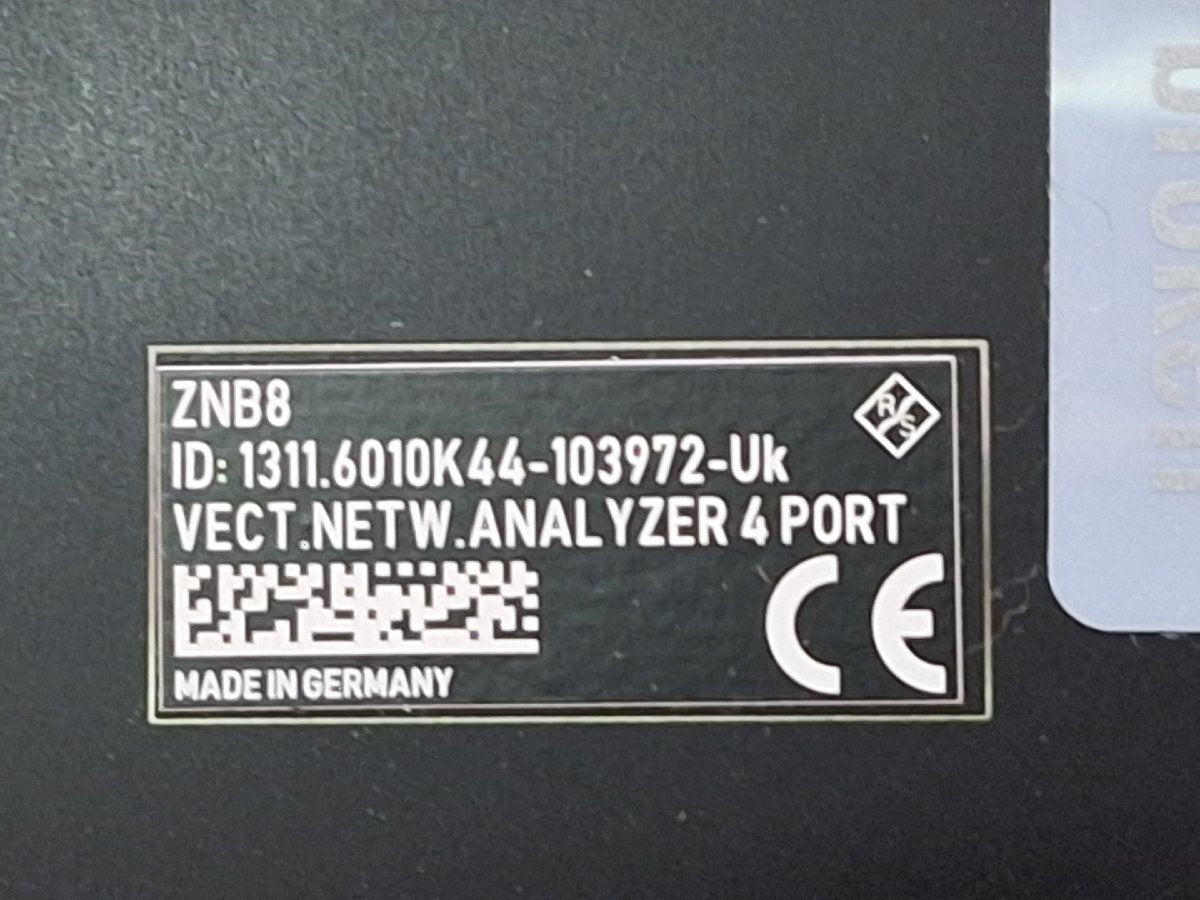 NBC R&S ZNB8 Vector Network Analyzer 9kHz to 8.5GHz 4 Ports [h1193592820]