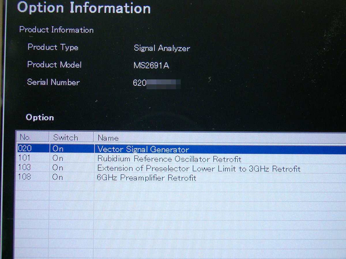 Anritsu MS2691A Signal Analyzer Spectrum Analyzer 13.5GHz [p1194578540]