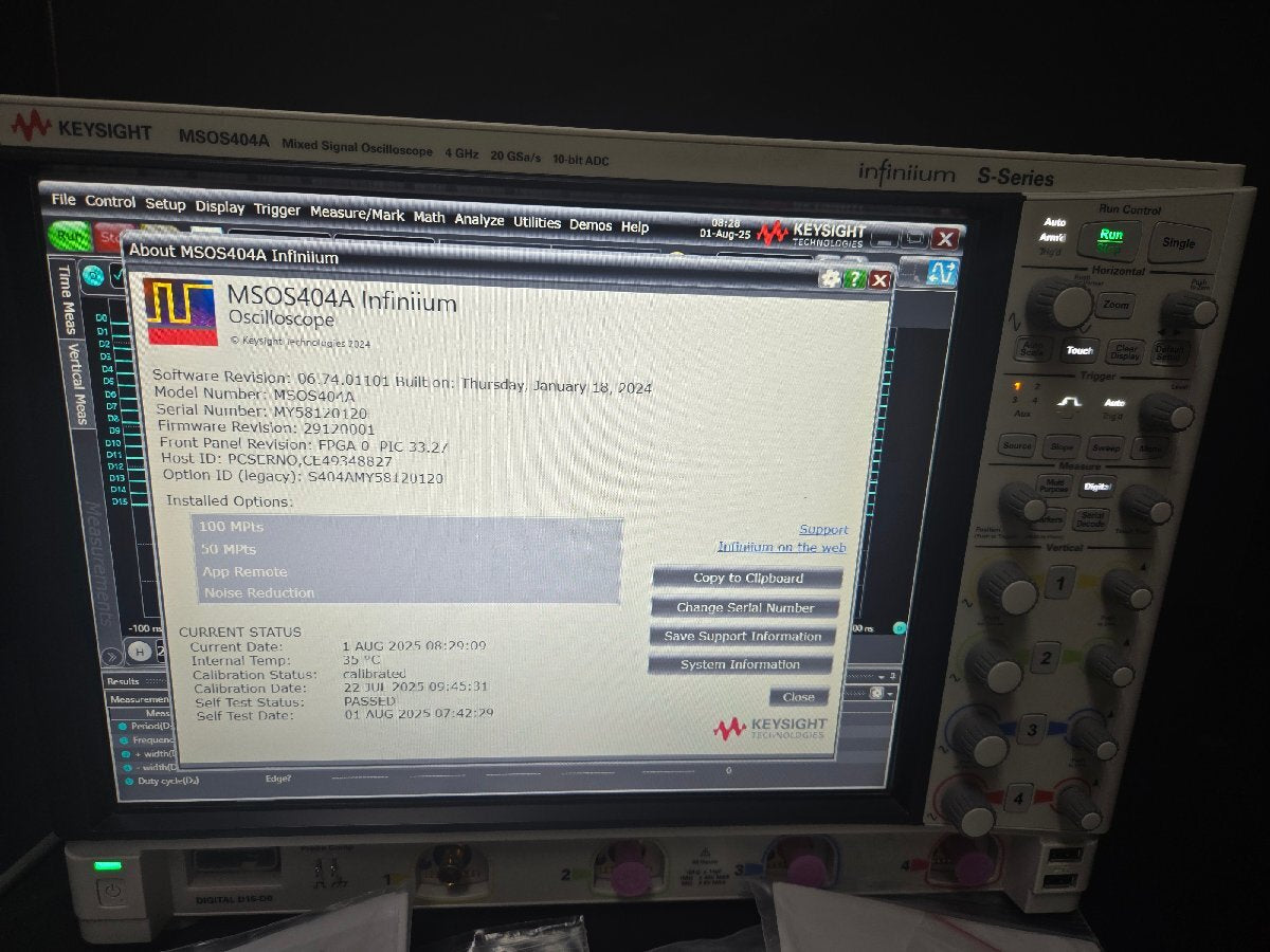 Keysight MSOS404A High-Definition Oscilloscope 4GHz 4+16ch 20GSa/s [d1195186951]