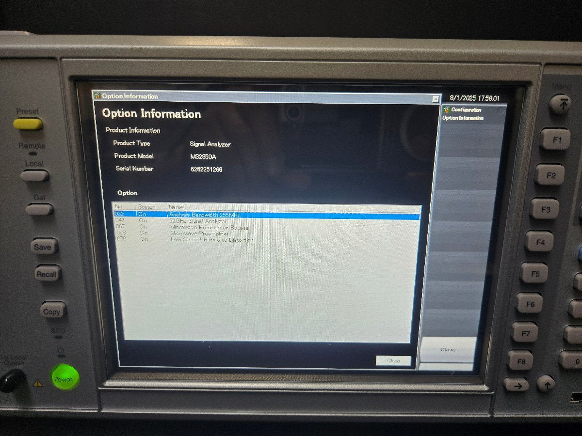 Anritsu MS2850A Signal Analyzer 9kHz to 32GHz [q1195450650]