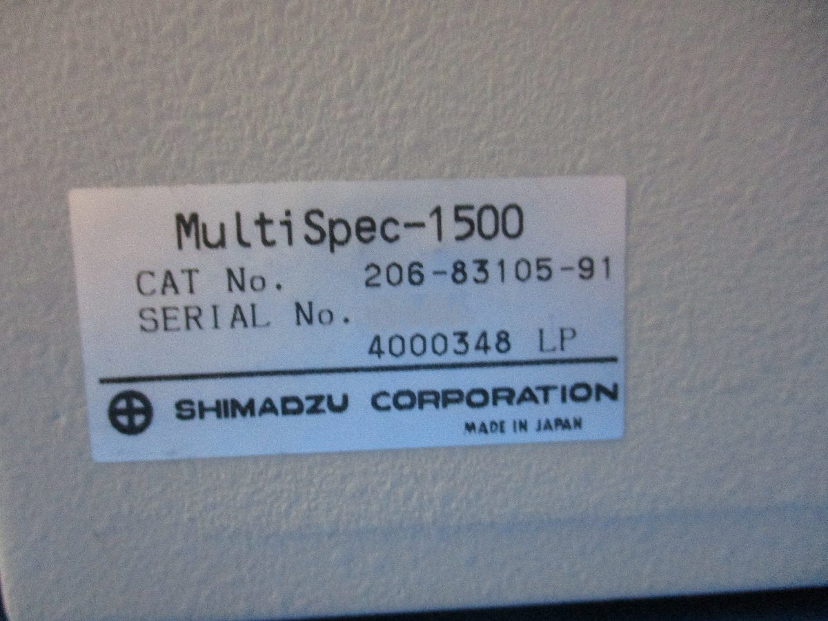 SHIMADZU MultiSpec-1500 UV Visible Photodiode Array Spectrophotometer [j1195924816]