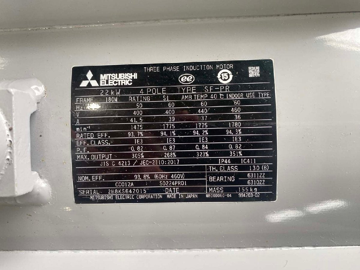 Mitsubishi Electric SF-PR Induction Motor 3-Phase 400V 4P 22kW [q1199926875]