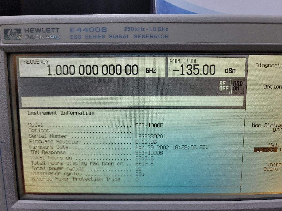 HP E4400B Analog RF Signal Generator 250kHz-1GHz [b1200615349]
