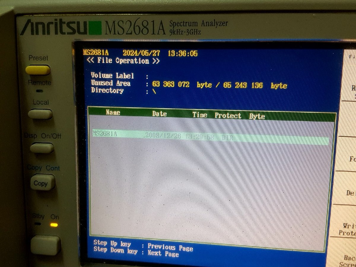 Anritsu MS2681A Spectrum Analyzer 9kHz-3GHz [1202109054]