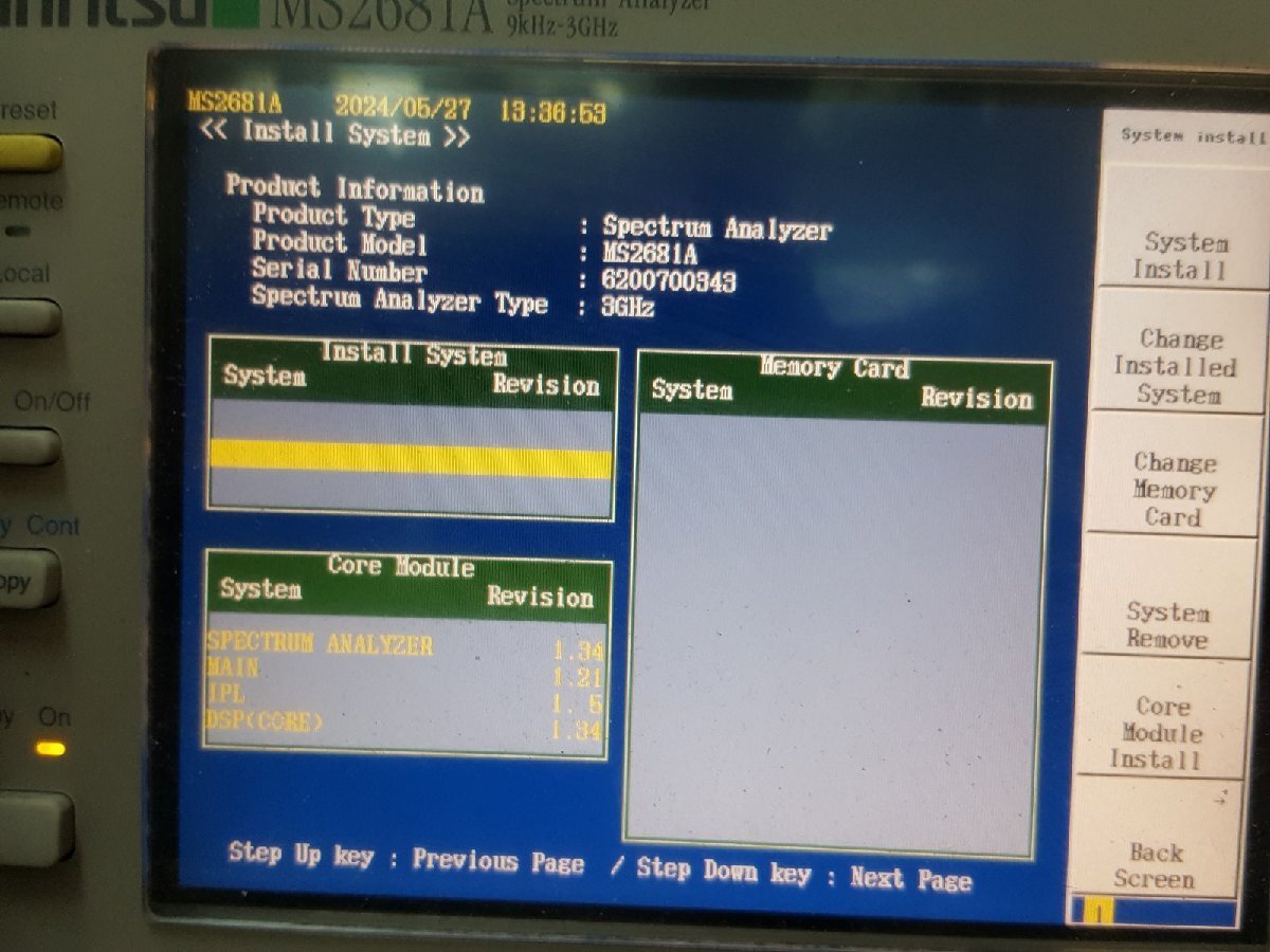 Anritsu MS2681A Spectrum Analyzer 9kHz-3GHz [1202109054]