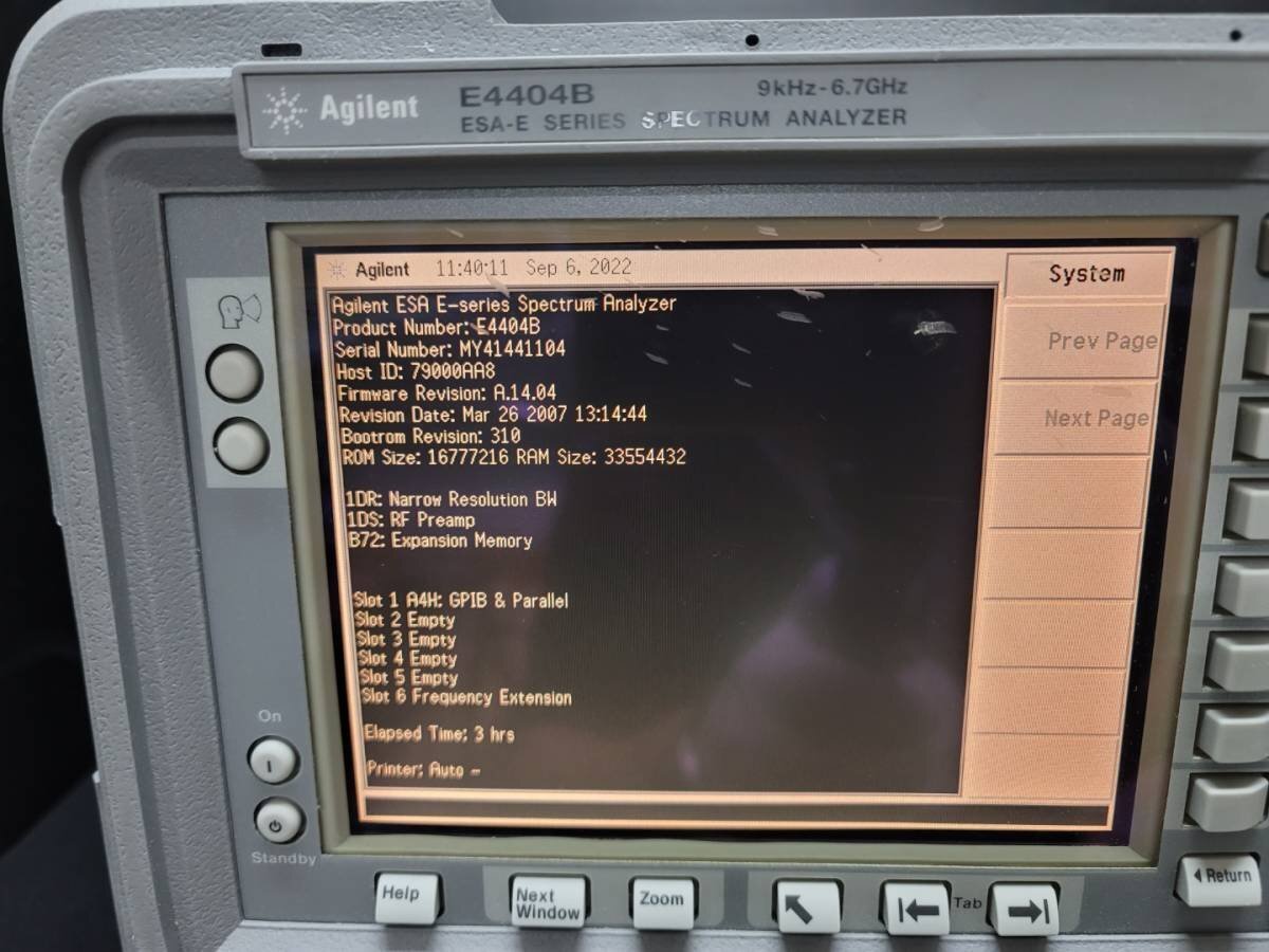 Agilent E4404B Spectrum Analyzer 9kHz-6.7GHz [c1203444524]