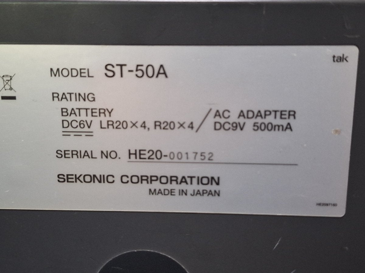 Sekonic ST-50A Hygro-Thermograph with 5m Sensor Cable and AC Adapter [j1203774349]