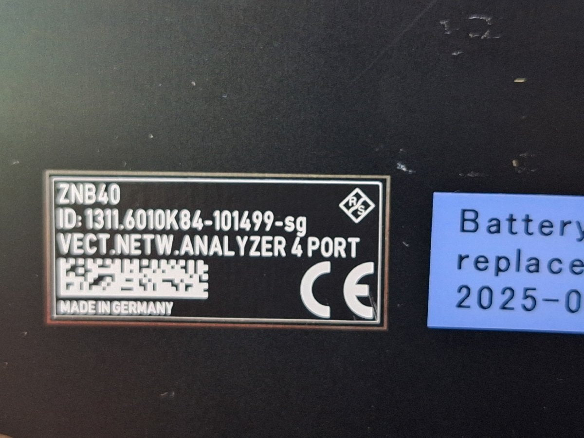 NBC R&S ZNB40 Vector Network Analyzer 100kHz~40GHz 4Port Opt.B10 Win10 [n1206679284]