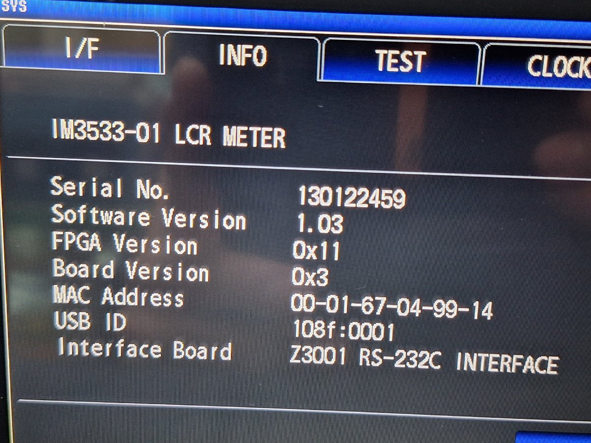 HIOKI IM3533-01 LCR Meter with Test Fixture 9262 [u1206836427]