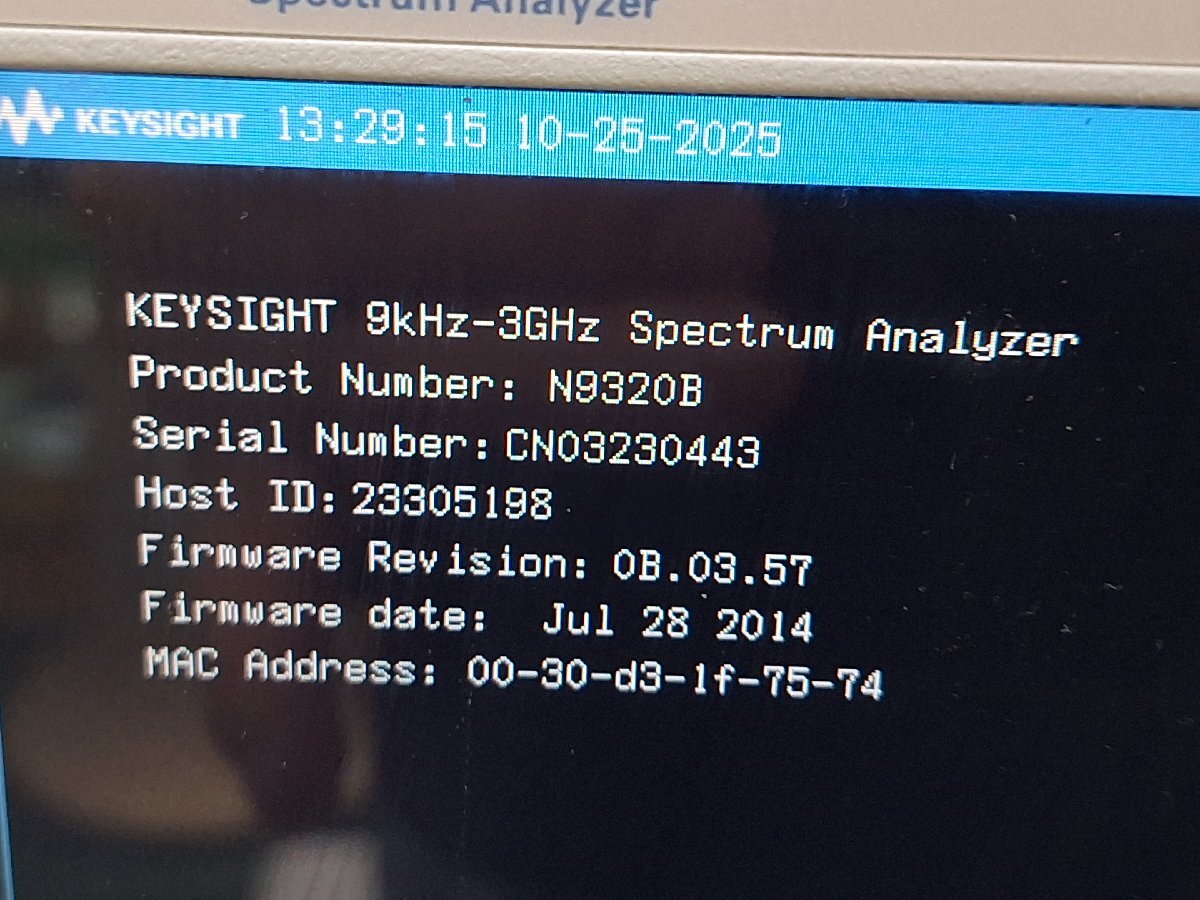 Agilent N9320B Spectrum Analyzer 9kHz-3GHz [g1206968512]