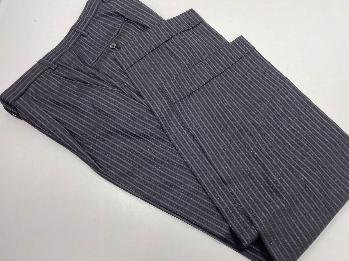 Good condition [Brioni] Super200′s Single 3B stepped suit (men's) size50R Gray striped pattern PARLAMENTO Made in Italy ◇33RMS2891◇ [u1207164677]
