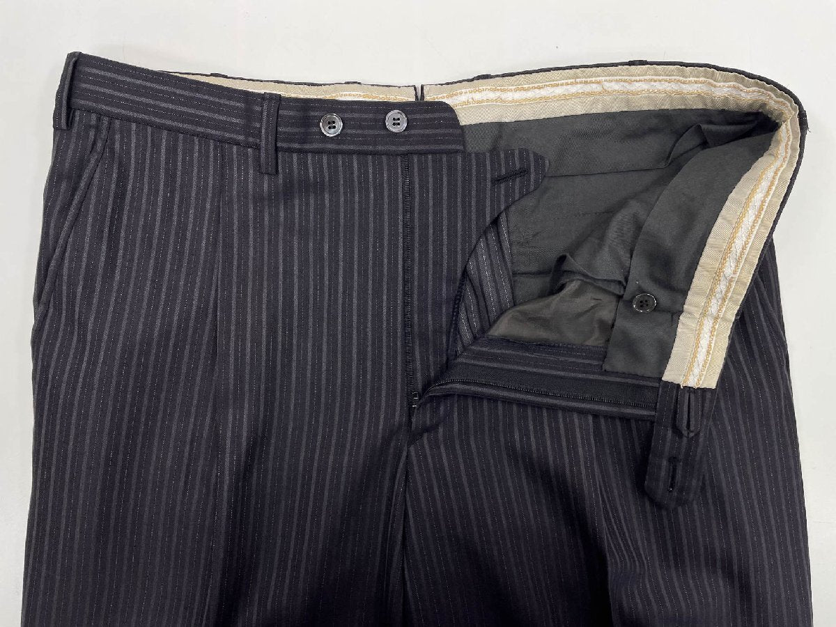 Good condition [Brioni] Super200′s Single 3B stepped suit (men's) size50R Gray striped pattern PARLAMENTO Made in Italy ◇33RMS2891◇ [u1207164677]