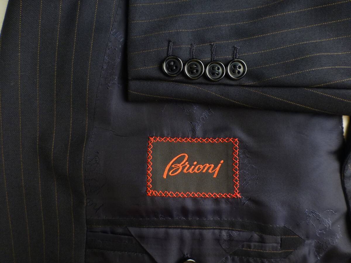 Brioni W113 Suit Super King Size Black Stripe [g1207839560]