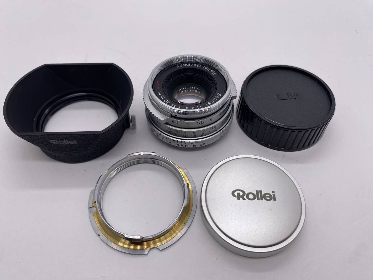 [Good condition, working item, practical optical item] Rollei Sonnar HFT 40mm F2.8 Leica L39 Screw Mount Lens w/ M Mount Adapter,Ho of [1208055061]