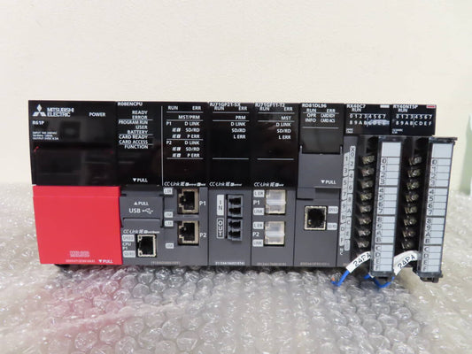 Mitsubishi Electric MELSEC iQ-R PLC R61P R08ENCPU RJ71GP21-SX RJ71GF11-T2 RDB1DL96 RX40C7 RY40NT5P [v1209928397]