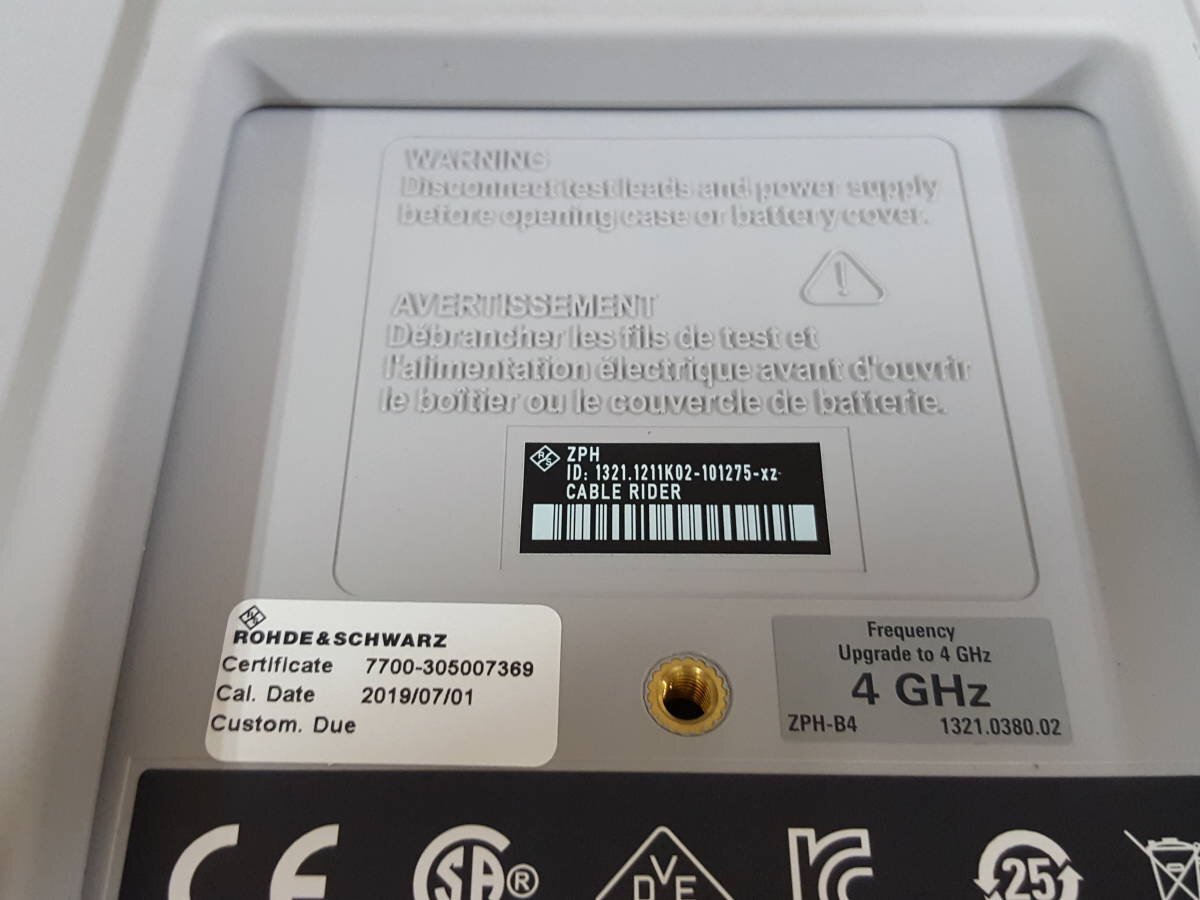 NBC R&S ZPH 4GHz Cable & Antenna Analyzer Opt. B4 ZN-Z103 FSH-Z29 Cal Kit [x1210043809]