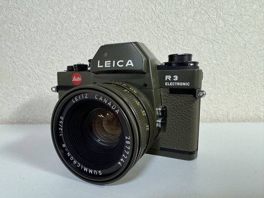 Leica R3 SAFARI Model Camera with SUMMICRON-R 50mm F2 Lens Olive Color [b1212524175]