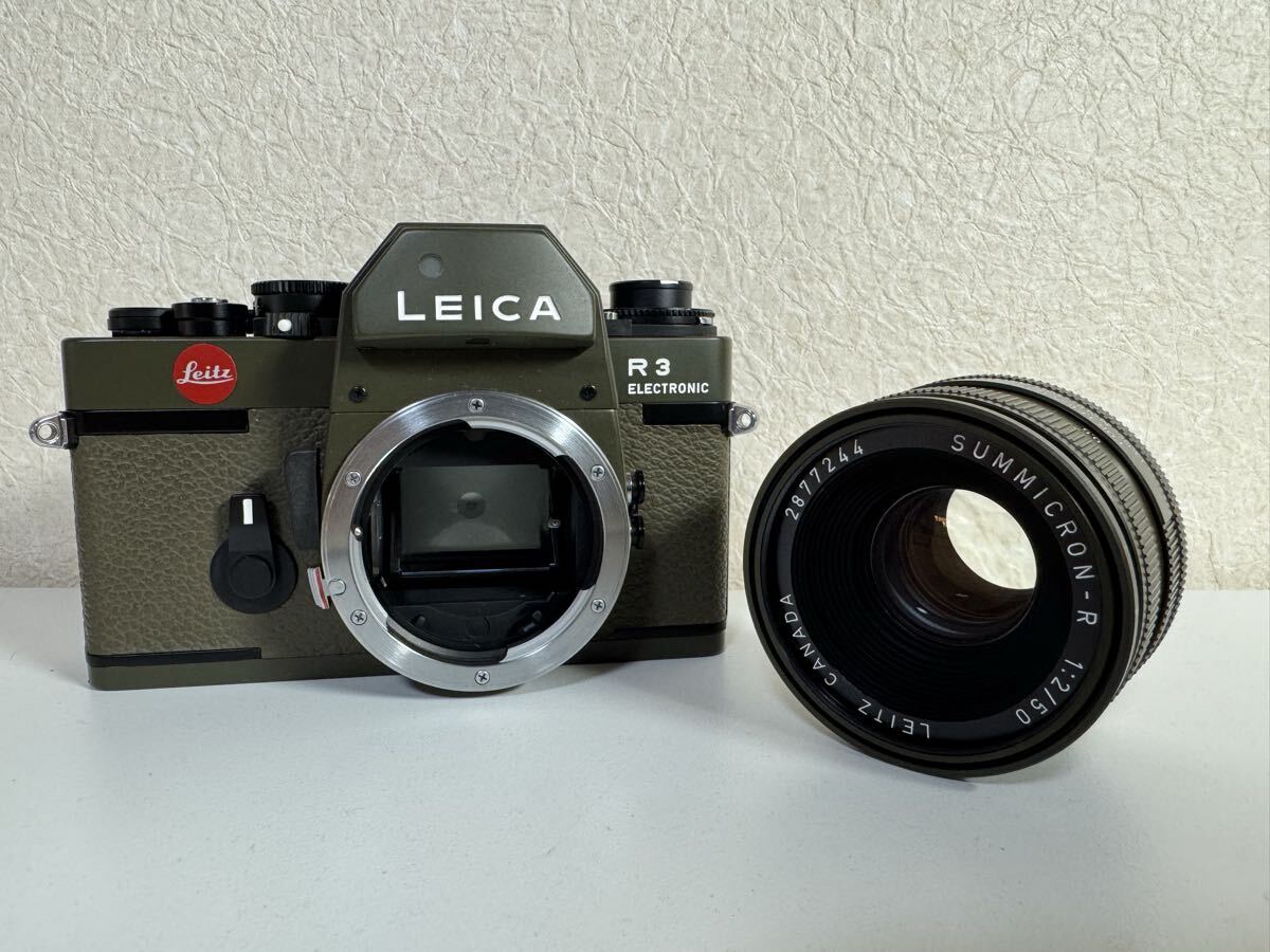 Leica R3 SAFARI Model Camera with SUMMICRON-R 50mm F2 Lens Olive Color [b1212524175]