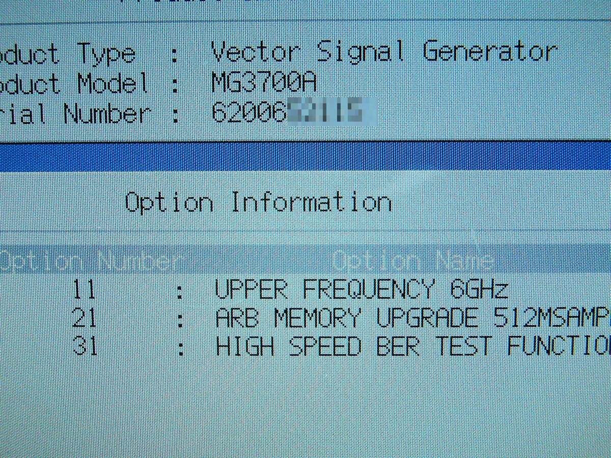 Anritsu MG3700A Vector Signal Generator 6GHz [t1212963022]
