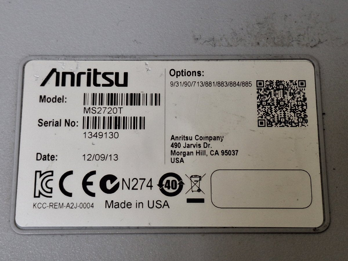 Anritsu MS2720T Spectrum Master 9kHz-13GHz (as-is) [m1213010711]