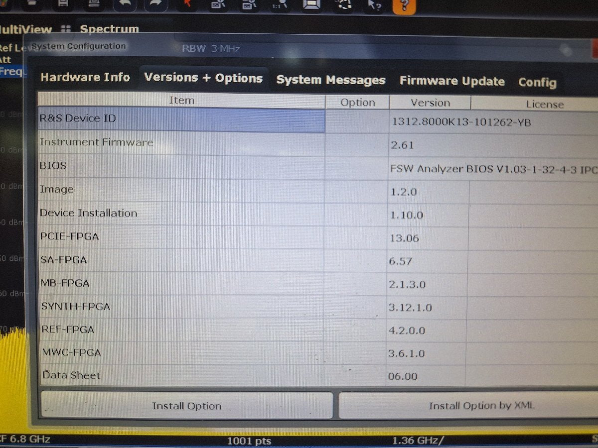 NBC FSW13 Signal & Spectrum Analyzer 2Hz to 13.6GHz Opt.B3 B4 B24 B25 K30 K40 [h1213028466]