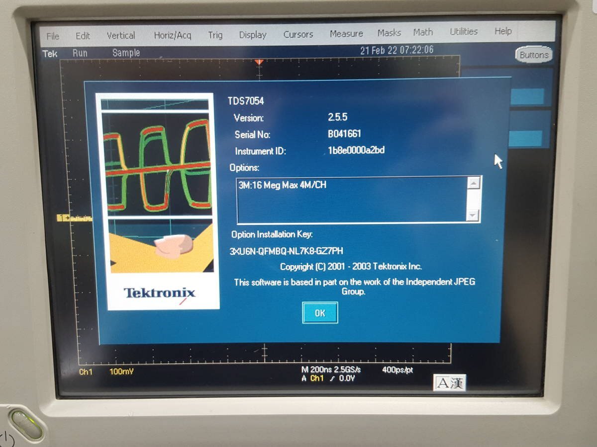 Tektronix TDS7054 Digital Oscilloscope 500MHz 4ch 5GS/s [b1213296870]