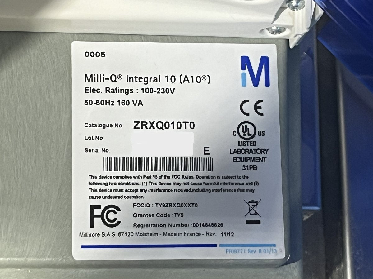 Merck Millipore Milli-Q Integral 10 Ultrapure Water Production Equipment [c1213744209]