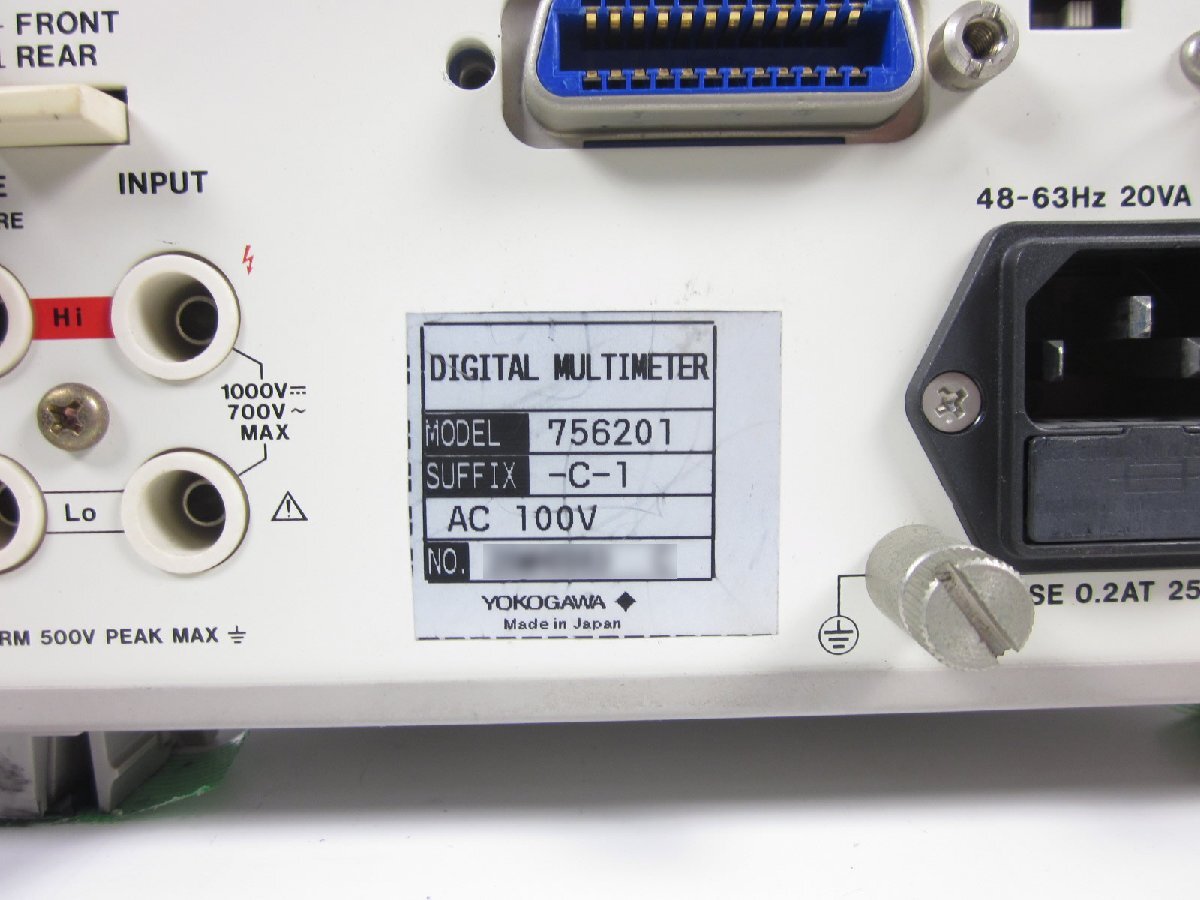 Yokogawa Electric 756201-C-1 Digital Multimeter 6.5 Digits 4-Wire Resistance Measurement [l1214820213]