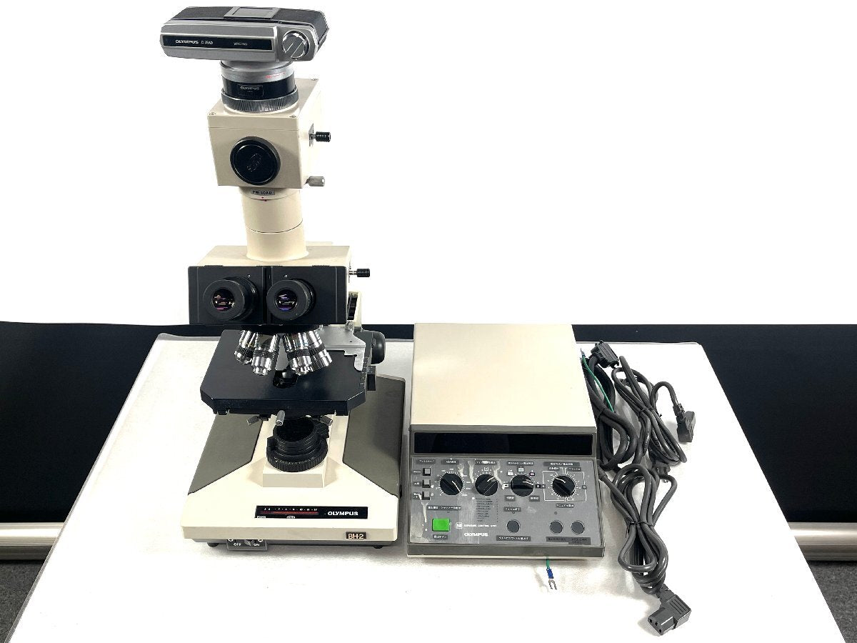 OLYMPUS BH-2 Microscope with PM-CBAD Control Unit and 6 Objective Lenses Set [c1215364357]